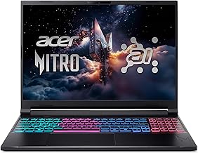 Nitro V 16S AI Gaming Laptop | AMD Ryzen 7 260 Processor | NVIDIA GeForce RTX 5060 Laptop GPU (572 AI Tops) | 16" WUXGA IPS 180Hz Display | 32GB DDR5 | 1TB Gen 4 SSD | Wi-Fi 6 | ANV16S-41-R2AJ