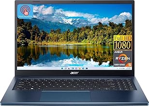 Aspire 3 15.6"" Full HD IPS Touch Display Laptop | AMD Ryzen 5 7520U (Beat i7-1165G7)| 8GB RAM DDR5 | 512GB SSD | AMD Radeon Graphics | Windows 11 Home | Bundle with USB 3.0 Hub, Blue