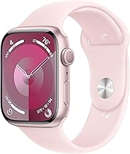 Apple Watch Series 9 [GPS, 45mm] - Pink Aluminum Case with Pink Sport Band, M/L (Renewed)