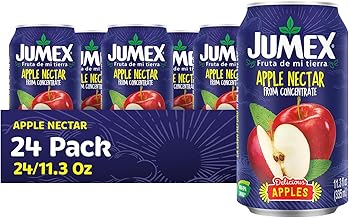 Apple Juice Nectar - Made with Fresh Fruit Puree & Apple Juice Concentrate for Fruit Smoothie Mix, Cocktail Mixers & Kids Drinks & Beverages - 11.3oz, 24 Pack Canned Drinks