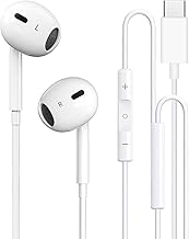 USB C Headphones Wired for iPhone 17/16, Type C Earphones with Microphone & Remote Noise Cancelling Earbuds for iPhone 16/15 Pro Max, iPad, Galaxy S23/S22/S21/S20/Ultra Note 10/20, Pixel 7/6/5/4