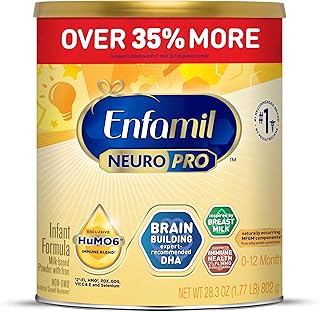 NeuroPro Baby Formula, MFGM* 5-Year Benefit, Expert-Recommended Brain-Building Omega-3 DHA, Exclusive Immune Supporting HuMO6 Blend, Infant Formula Powder, Baby Milk, 28.3 Oz