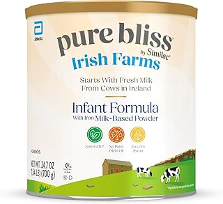 Pure Bliss Irish Farms, Easy-to-Digest Baby Formula, Infant Formula, 0-12 Months, 24.7-oz Can