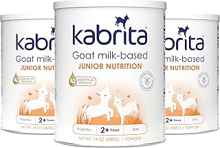 Junior Goat Milk Powder for Kids - Easy to Digest Powdered Goat Milk Ages 2-7 - Immunity Boosting Containing Vitamin C, D, E, Protein & Calcium - Non-GMO Gentle on Sensitive Tummies - 14Oz (Pack of 3)