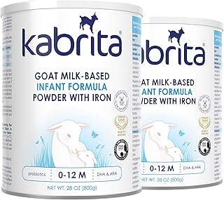 Sponsored Ad - Goat Milk-Based Infant Formula Powder with Iron, DHA, ARA & Prebiotics, for Infants 0–12 Months, Non-GMO, 28 oz (Pack of 2)