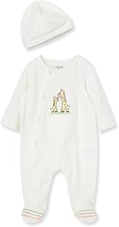 Sponsored Ad - Little Me Clothes for Baby Unisex Gender Neutral Sleeper and Cap Set, 100% Cotton Scratch-Free Tag, Preemie to 9 Months