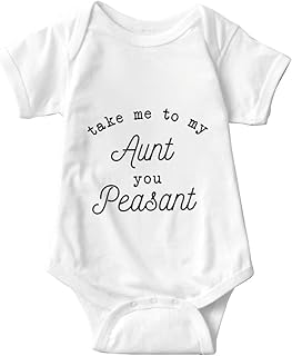 listery Take Me To My Aunt You Peasant Baby Funny auntie Baby Bodysuit Cute Aunt White Baby Clothes 0-12