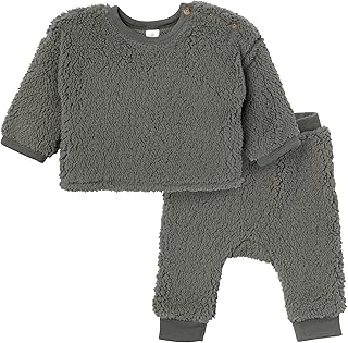Baby Boys' Microplush Drop Shoulder Pant Set