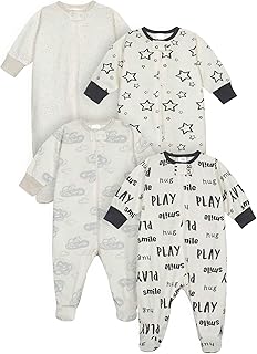 Unisex Baby 4-Pack Sleep 'N Play Footies Multi Pack