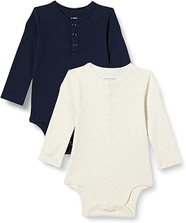 unisex-baby Long-Sleeve Henley Bodysuits