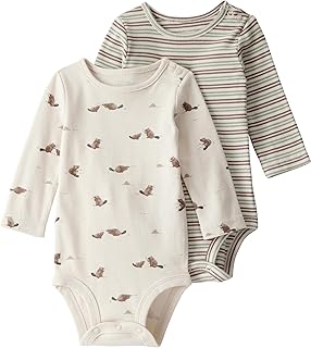 unisex-baby 2-pack Long Sleeve Bodysuits Made With Organic Cotton