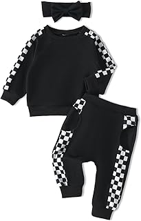 Infant Baby Girl Clothes Long Sleeve Loose Sweatshirts Pockets Pants Headband Outfits Fall Winter Spring Gift