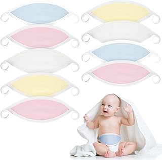 Hoolerry 8 Pcs Baby Belly Band Newborn Infant Comfort Cotton Belly Binder Wraps for Baby Umbilical Cord Cover Band Umbilical Cord Belt for 0-12 Months Infant Boy Girl Gift, 4 Color