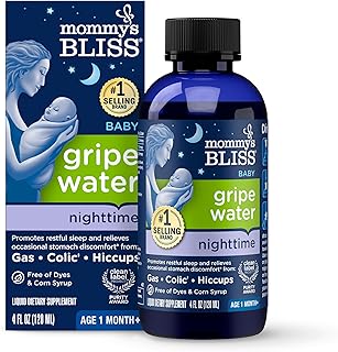 Sponsored Ad - Mommy's Bliss Gripe Water Night Time, Infant Gas & Colic Relief, Gentle & Safe, 2 Weeks+, 4 FL OZ Bottle (Pack of 1)