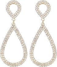 Sponsored Ad - Rhinestone Teardrop Dangle Earrings Sparkly Wedding Jewelry