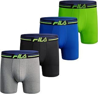 Men's 6" Trunk No Fly Front with Pouch, Jersey & Mesh, 4-Pack