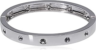 Narrow Hinge with Crystal Bangle Bracelet