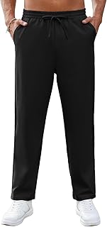 Mens Casual Pants Elastic Waist Drawstring Chinos Pants Tapered Twill Trousers with Pockets