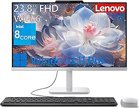 24 All-in-One Desktop Computer for Home Office, Intel 8-Core Processor (Beat i5-1140G7), 23.8" FHD AIO, WiFi 6, BT 5.2, RJ-45, HDMI, Keyboard & Mouse, Windows 11 Pro - 32GB RAM, 1TB PCIe SSD