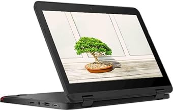 Lenovo 2024 Convertible 2-in-1 Lightweight Chromebook, 11” HD IPS Touchscreen, Intel Processor Up to 2.60GHz, 4GB Ram, 32GB SSD, Super-Fast WiFi, Chrome OS, Dale Black (Renewed)