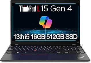 Lenovo ThinkPad L15 Business Laptop (15.6" FHD, Intel 10-Core i5-1335U (> i7-1255U), 16GB RAM, 512GB SSD), Backlit, Fingerprint, Webcam, Numeric Keypad, Thunderbolt 4, Ethernet, Win 11 Pro w/Copilot