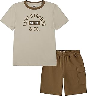 boys And Baby Graphic T-shirt and Shorts 2-piece Outfit Set
