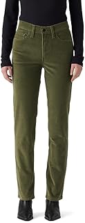 Women's 724 High Rise Straight Jeans, (New) Ivy Green (Corduroy - Stretch), 26 Regular
