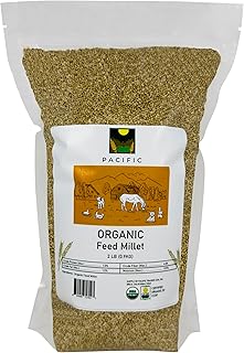 PACIFIC Organic Petfood Organic Feed Millet - Millet Bird Seed | Rich with Fiber & Minerals | USDA and CCOF Certified | Packed in USA - 2Lbs