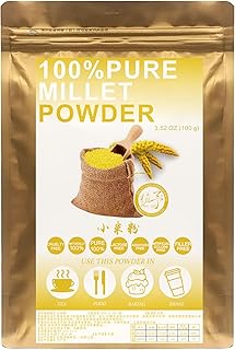 Sponsored Ad - Plant Gift 100% Pure Millet Powder 小米粉 Natural Millet Flour, Great Flavor for Drinks, Adds Flavor and Taste Adds Flavor and Taste, Non-GMO Powder, No Filler, No additives 100G/3.25oz