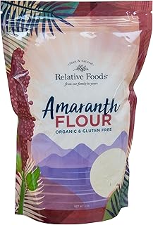 Relative Foods Organic Amaranth Flour – Gluten-Free, High Protein Organic Millet Flour – Amaranth Powder Ideal for Baking, Thickening, Flatbreads & More – 2lb Bag