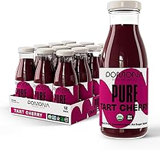 Pomona Organic Pure Tart Cherry Juice, Cold Pressed, Non-GMO, No Sugar Added, Not from Concentrate, Gluten Free, Kosher Certified, Preservative Free,8.4 Fl Oz (Pack of 12)