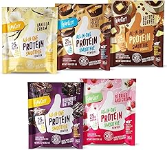 FlavCity Grass Fed Whey Protein Powder - Variety Pack - 25g Protein & 10g Collagen - 5 Single Serve Packets - Made with Organic Reishi & Cordyceps - Gluten Free & No Added Sugars