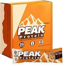 Sponsored Ad - PEAK PROTEIN BARS - Chocolate Peanut Butter Crunch - Natural - Grass-Fed Whey - 20G Protein - Non-GMO - Gluten Free (12 Bars)