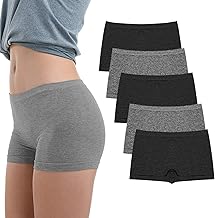 Sponsored Ad - LALESTE Women's Boyshort Underwear Full Coverage Seamless Panties Soft Stretch Boxer Briefs 5 Packs