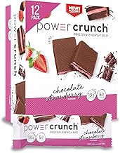 Sponsored Ad - Power Crunch Protein Wafer Bars, High Protein Snacks with Delicious Taste, Chocolate Strawberry, 1.4 Ounce (12 Count)