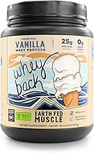 Earth Fed Muscle Whey Back Irish Grass Fed Whey Protein Isolate - NSF-Certified. No Artificial Ingredients, Soy Free, Gluten Free, Non-GMO and Hormone Free (2 Pound, 29 Servings, Vanilla)