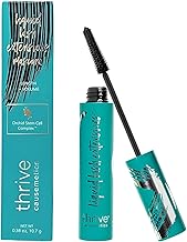 Thrive Mascara Liquid Lash Extensions, Tubing Mascara Cosmetics Natural Volumizing Lengthening Eye Makeup, Waterproof & Smudge-Proof, Long-Lasting No Clumping (Black)