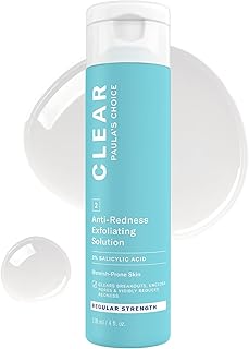 Sponsored Ad - CLEAR Anti-Redness Exfoliating Solution, 2% Salicylic Acid Liquid Exfoliant for Face, Face Exfoliant for Mild to Severe Acne & Breakouts, Blackheads and Clogged Pores, Fragrance-Free