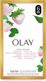 Fresh Outlast Beauty Bar, Cooling White Strawberry and Mint, 6 Soap Bars