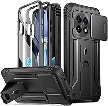 Sponsored Ad - Revolution Case for OnePlus 13R 5G, [Slide Camera Cover], Built-in Screen Protector [Work with Fingerprint ID], [2 Front Frame] Full Body Rugged Shockproof Case with Kickstand, Black