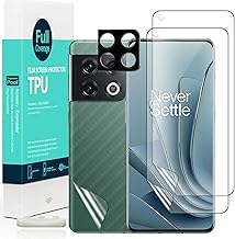 2 Pcs Screen Protector For Oneplus 10 Pro 5G 6.7",Flexible TPU Film,With 1Pc Camera Lens Protector,1Pc Back Film,Bubble Free[Easy to install]