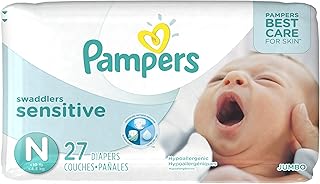 Swaddlers Sensitive Newborn Diapers Size 0, 27 Count