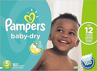 Baby-Dry Disposable Diapers Size 5, 160 Count, ECONOMY PACK PLUS