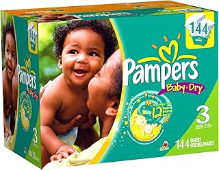 Baby Dry Size 3 Diapers Value Pack 144 Count