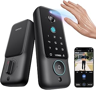 Sponsored Ad - Veno Plus Smart Lock with 2K 180° Security Camera & Video Doorbell, AI Local Storage, Palm Vein/Fingerprint Keyless Entry Door Lock, Smart Locks for Front Door Bulit in Wi-Fi, App Contr
