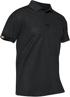 Men's Short Sleeve Polo Shirt Quick-Dry Performance Tactical Golf Shirts Regular-fit Jersey Tennis Shirt