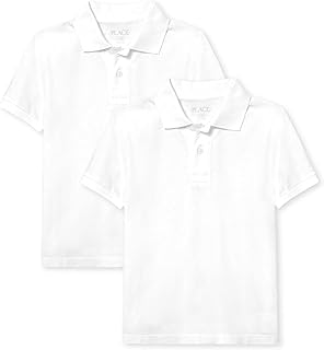 Boys Short Sleeve Pique Polo,White 2 Pack,XXL(16)