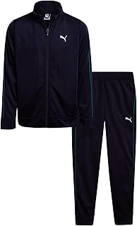 Boys Pants Set - 2 Piece Tricot Athletic Zip Up Jacket Sweatshirt and Active Jogger Pants - Boys Activewear Set (8-16)