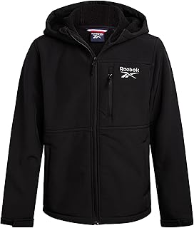 Boys Soft Shell Jacket - Lightweight Insulated Fleece Lined Softshell Coat and Hooded Windbreaker Jacket for Boys