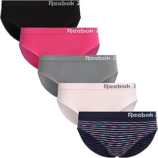 Womens Bikini Underwear - 5 Pack Stretch Performance Seamless Bikini Briefs - Breathable Underwear for Women (S-XL)